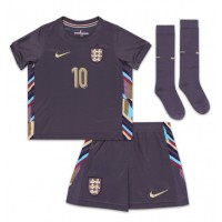 Camisa de Futebol Inglaterra Jude Bellingham #10 Equipamento Secundário Infantil Europeu 2024 Manga Curta (+ Calças curtas)